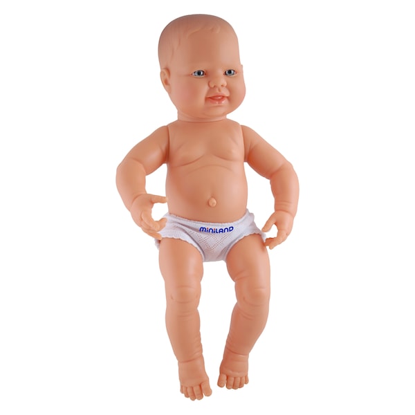 Miniland Educational Anatomically Correct Newborn Doll, 15.75 in, White Boy 5005531001 - main